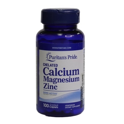 PURITANS PRIDE Calcium Magnesium Zinc Chelated 100 caplets