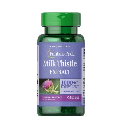 PURITANS PRIDE MILK THISTLE SILYMARIN EXTRACT 1000 MG 90 SOFTGELS PURITAN'S PRIDE