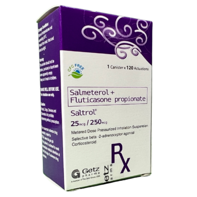 SALTROL Salmeterol + Fluticasone propionate 25mcg/250mcg Metered Dose Pressurized Inhalation Suspension (sold per piece) [PRESCRIPTION REQUIRED]