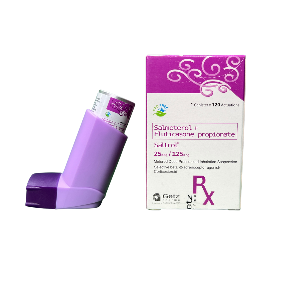 Salmeterol + Fluticasone propionate 25mgc/125mgc Metered Dose Pressurized Inhalation Suspension (sold per piece) [PRESCRIPTION REQUIRED]