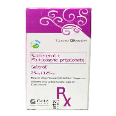 SALTROL Salmeterol + Fluticasone propionate 25mgc/125mgc Metered Dose Pressurized Inhalation Suspension (sold per piece) [PRESCRIPTION REQUIRED]