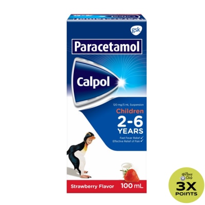 CALPOL Paracetamol 2 to 6 Years Old Strawberry 100ml