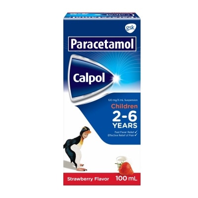 CALPOL Paracetamol 2 to 6 Years Old Strawberry 100ml