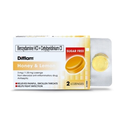 DIFFLAM Honey & Lemon Lozenge 2s