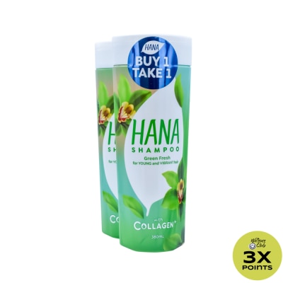 HANA Hana Shampoo Green Fresh 380ml Buy 1 Take 1