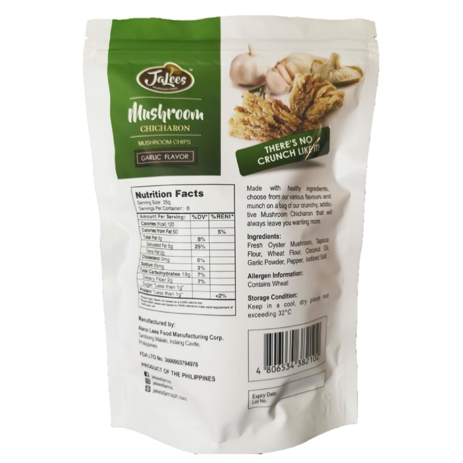 Farms Mushroom Chicharon Garlic 150g