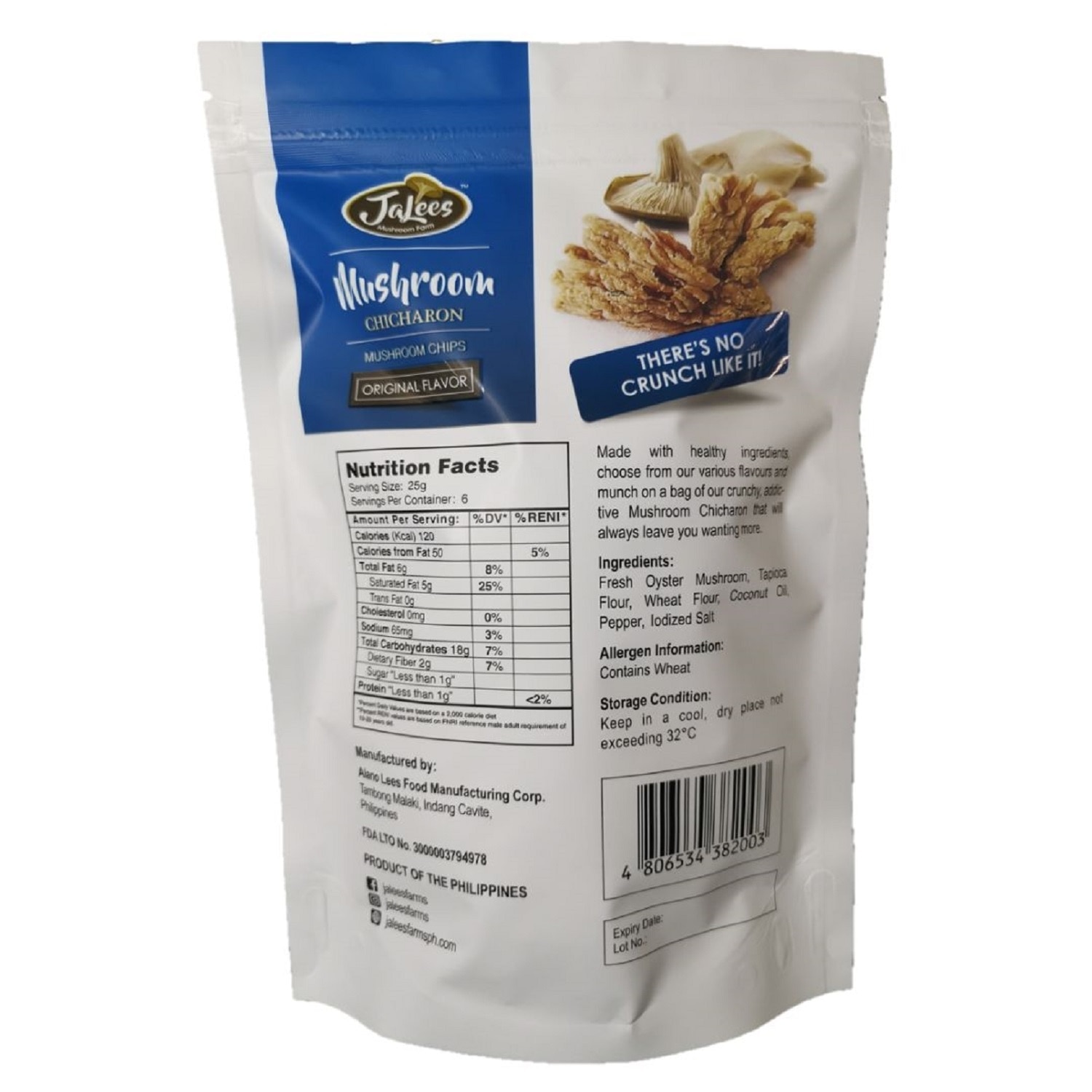 Farms Mushroom Chicharon Original 150g