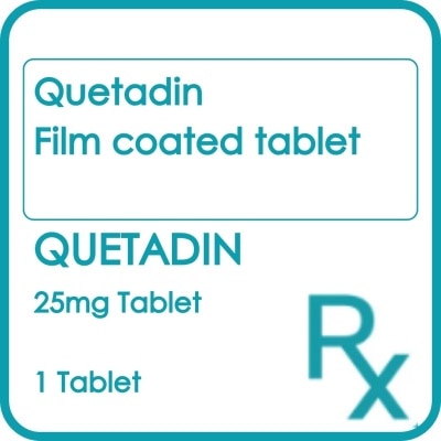 QUETADINE QUETADIN Film Coated 25mg Sold Per Piece [PRESCRIPTION REQUIRED]