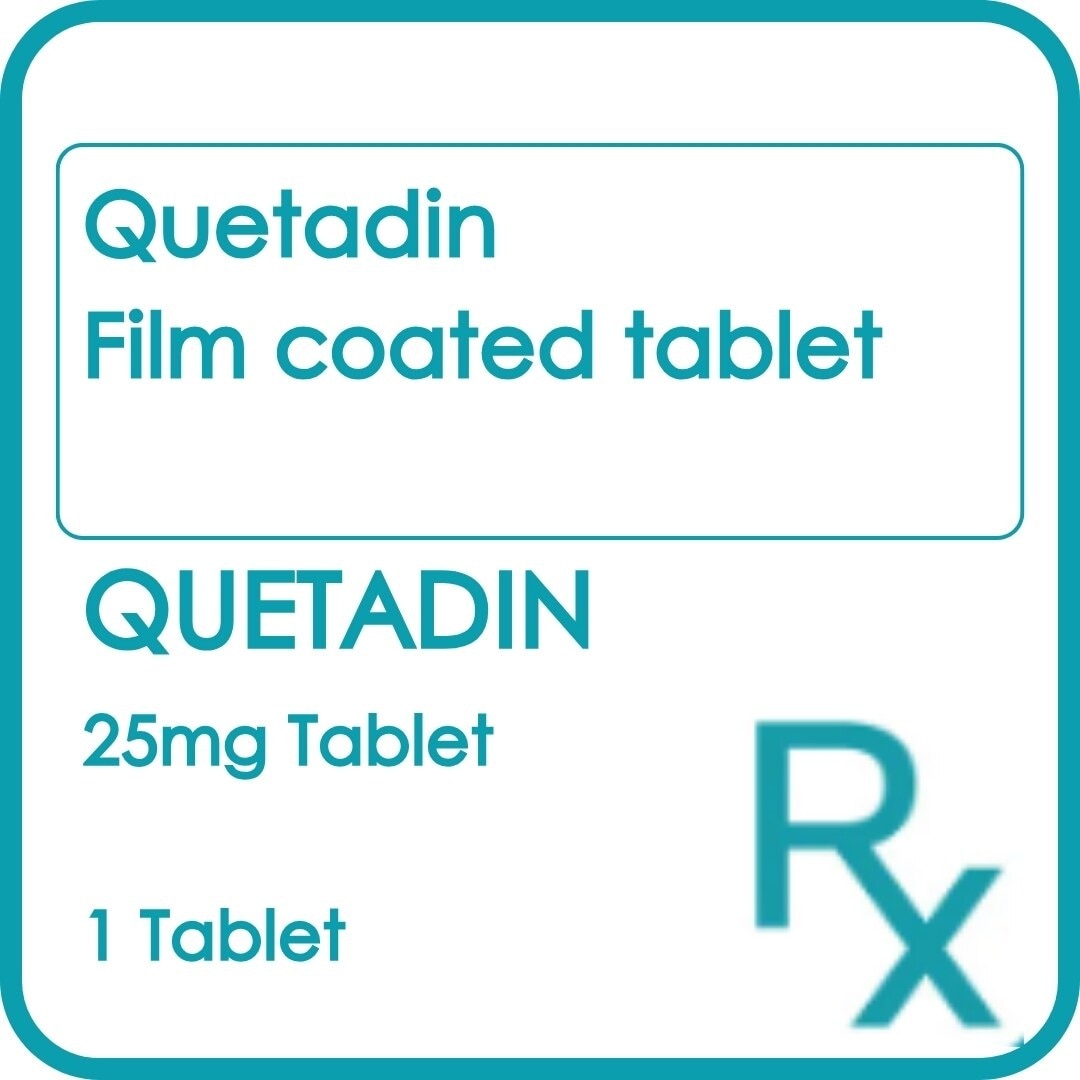 QUETADIN Film Coated 25mg Sold Per Piece [PRESCRIPTION REQUIRED]