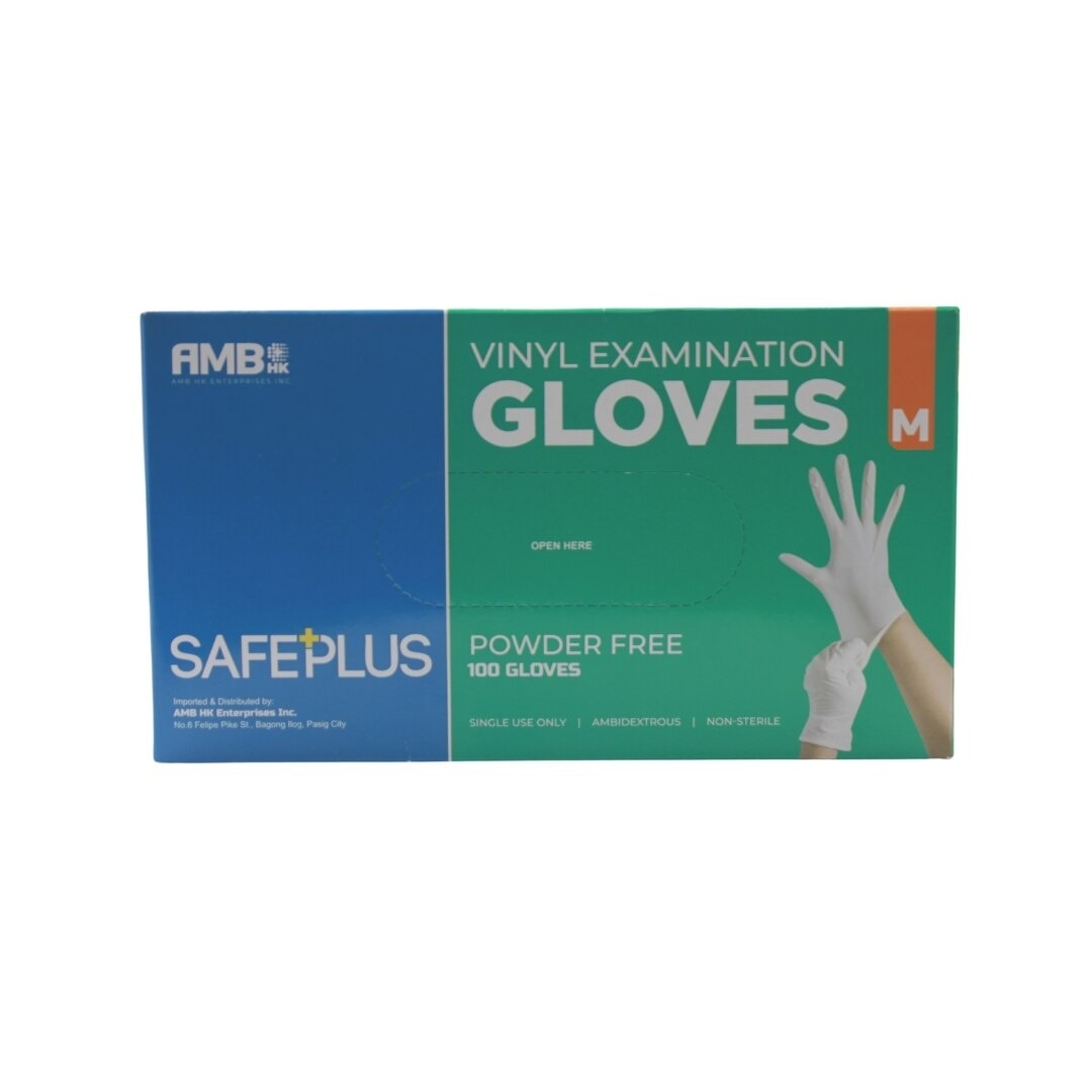 SAFEPLUS MEDIUM VINYL GLOVES BOX OF 100S