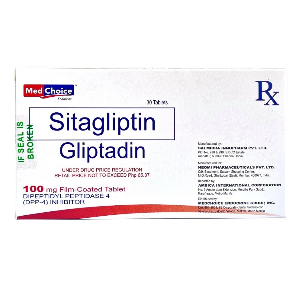 GLIPTADIN/FC TAB/100 MG/BOX OF 30S