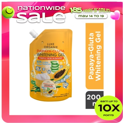 LUXE ORGANIX - Papaya+Gluta Whitening Gel 200ml