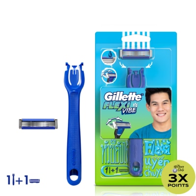 GILLETTE Flexi Vibe (1 Razor Handle + 1 Blade/Cartridge Refills)