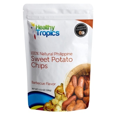 HEALTHY TROPICS Natural Philippine Sweet Potato Chips BBQ Flavor 100g