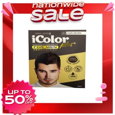 ICOLOR Icolor Plus Shampoo-In Hair Color For Men Dark Brown  30Ml