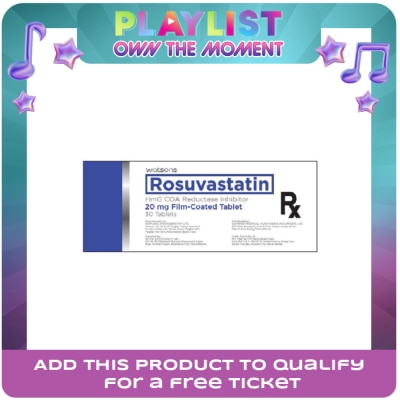 WATSONS GENERICS - Rosuvastatin 20mg 1 Film-coated Tablet (sold per piece) [PRESCRIPTION REQUIRED]