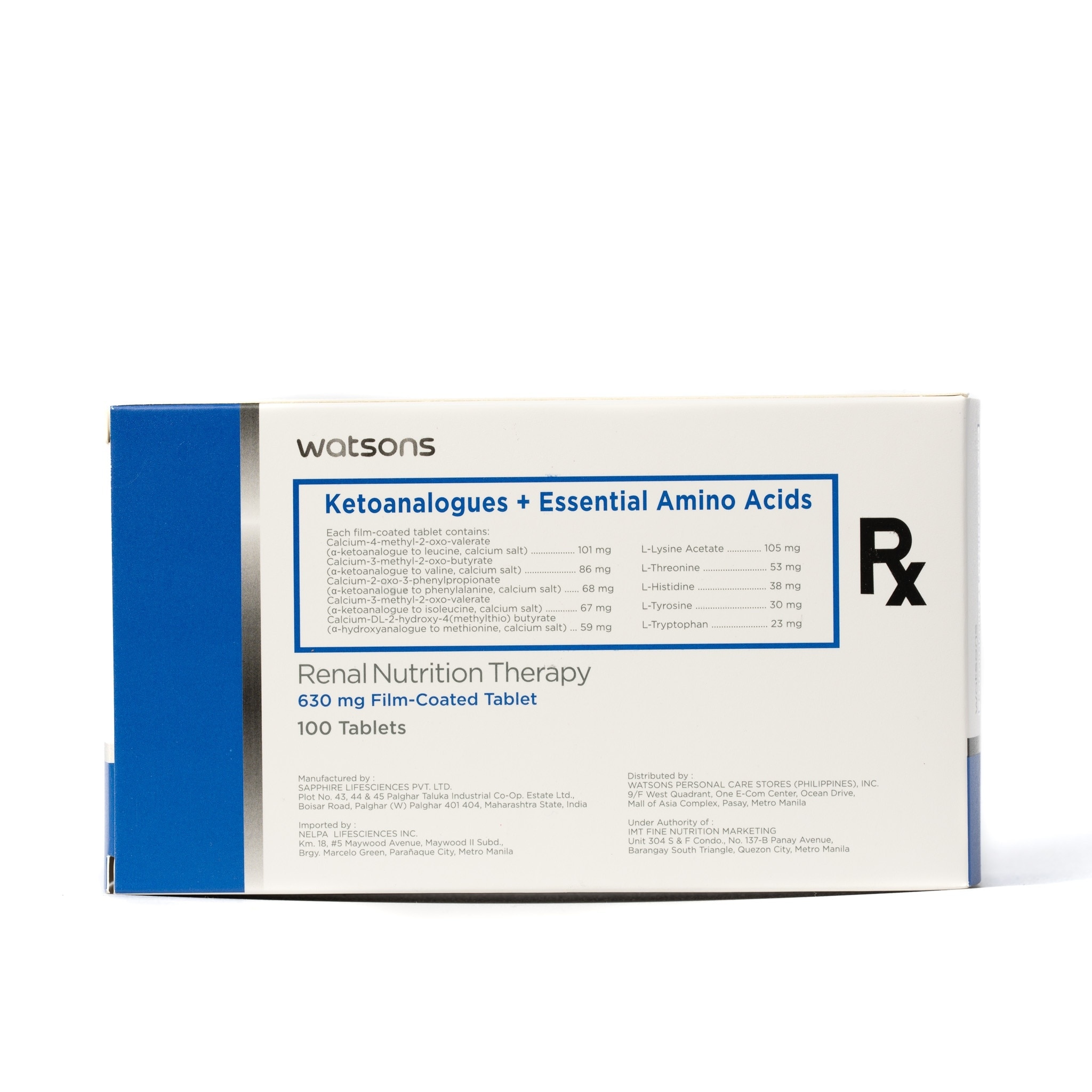 Ketoanalogues + Essential Amino Acids 630mg 1 Film-Coated Tablet [PRESCRIPTION REQUIRED]