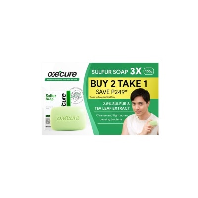 OXECURE OXECURE SULFUR SOAP 100G TRIPLE VALUE PACK