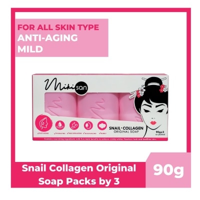 MIKI SAN Snail Collagen Original Soap 90g x 3