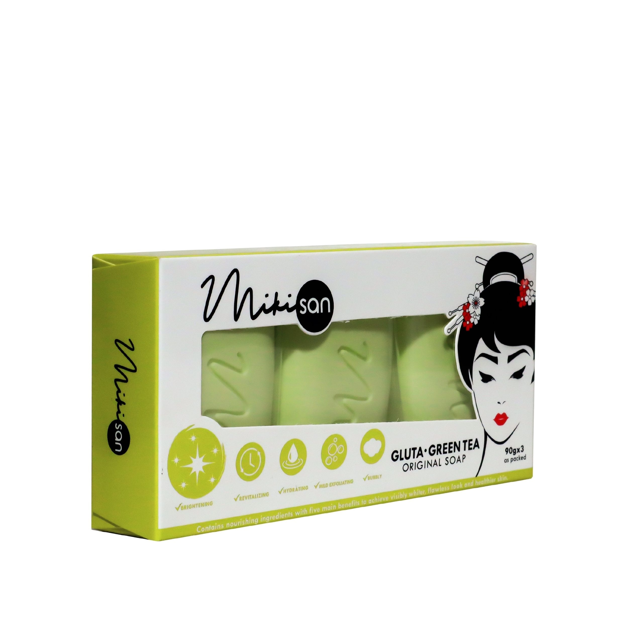 Glutathione Green Tea Original Soap 90g x 3