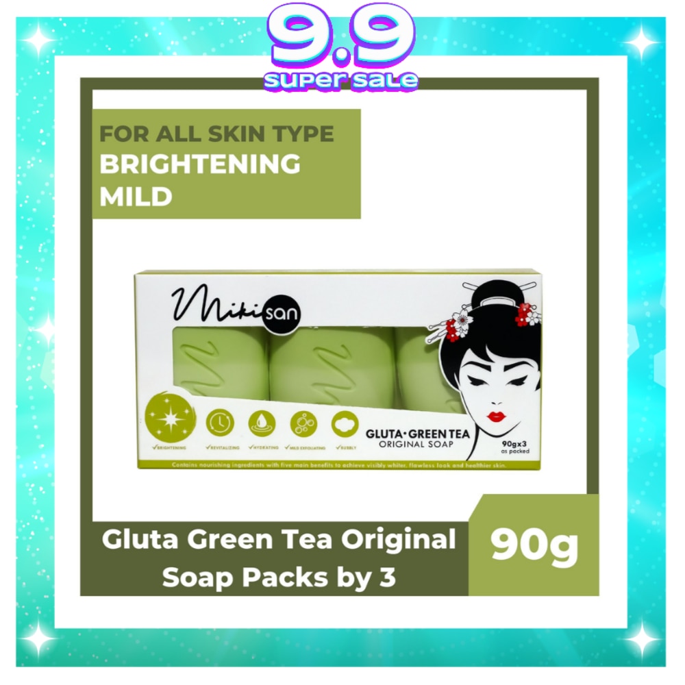 Glutathione Green Tea Original Soap 90g x 3