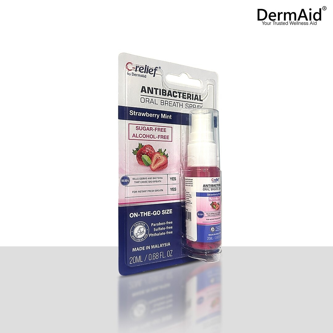 DERMAID Antibacterial Oral Breath Spray Strawberry Mint 20ml