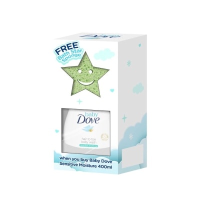 BABY DOVE BABY DOVE Hair To Toe Sensitive Moisture 400ML + Free Bath Sponge