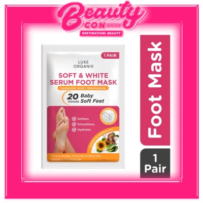 LUXE ORGANIX Soft & White Serum Foot Mask 1 Pair