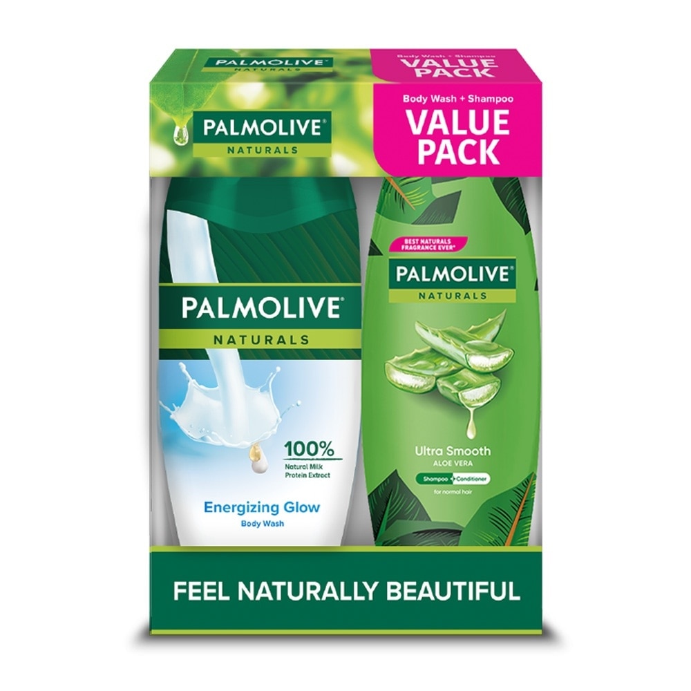 Palmolive Naturals Moisture Smooth Body Wash 200Ml + Shampoo 180Ml