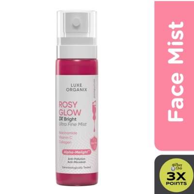 LUXE ORGANIX Rosy Glow 3x Bright Ultra Fine Mist 80ml