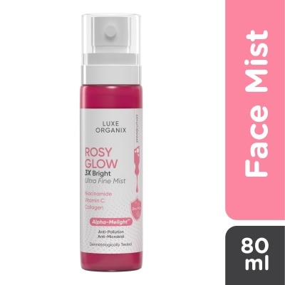 LUXE ORGANIX Rosy Glow 3x Bright Ultra Fine Mist 80ml