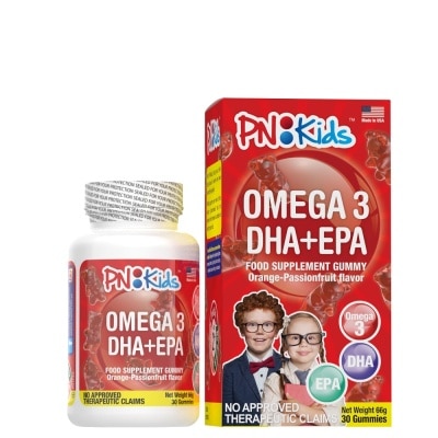 PN KIDS Omega 3 DHA+EPA Orange-Passion Fruit Flavor 30 Gummies