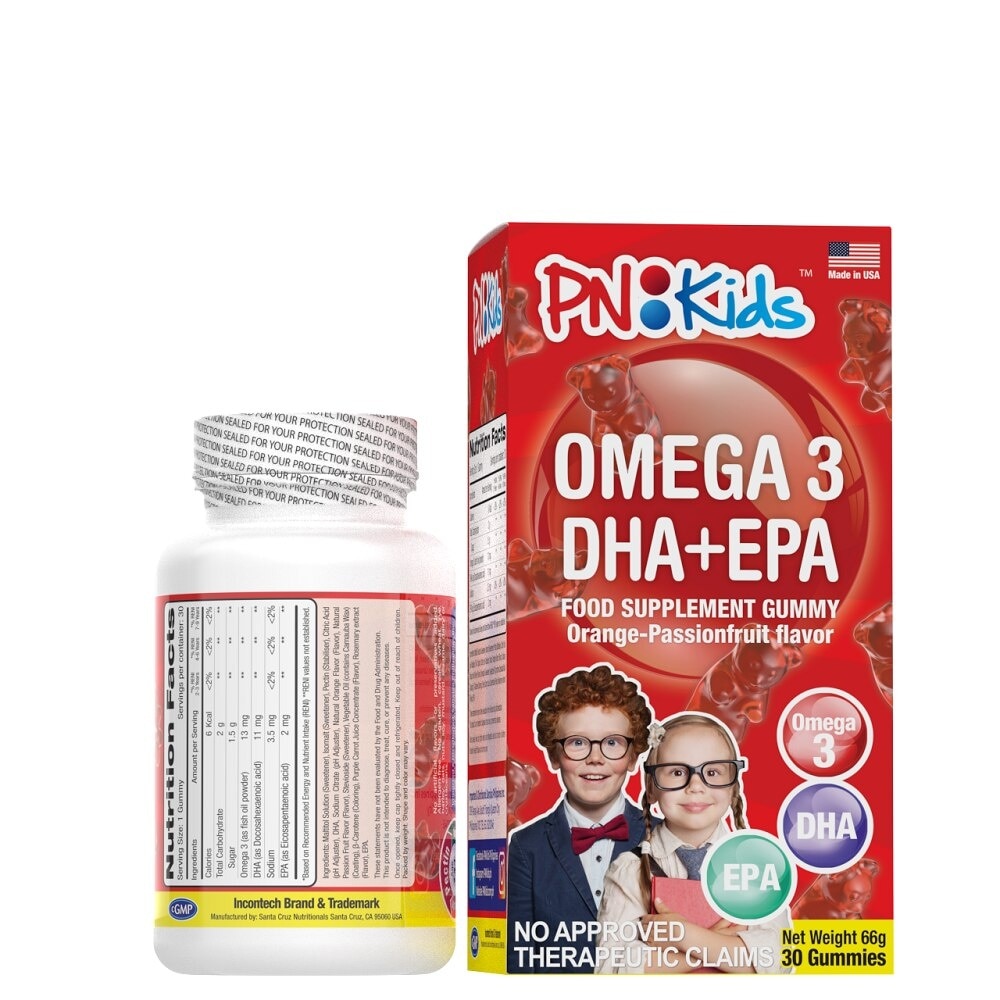 Omega 3 DHA+EPA Orange-Passion Fruit Flavor 30 Gummies