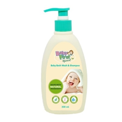 BABY FIRST Baby First Natural Baby Bath Wash & Shampoo 300Ml