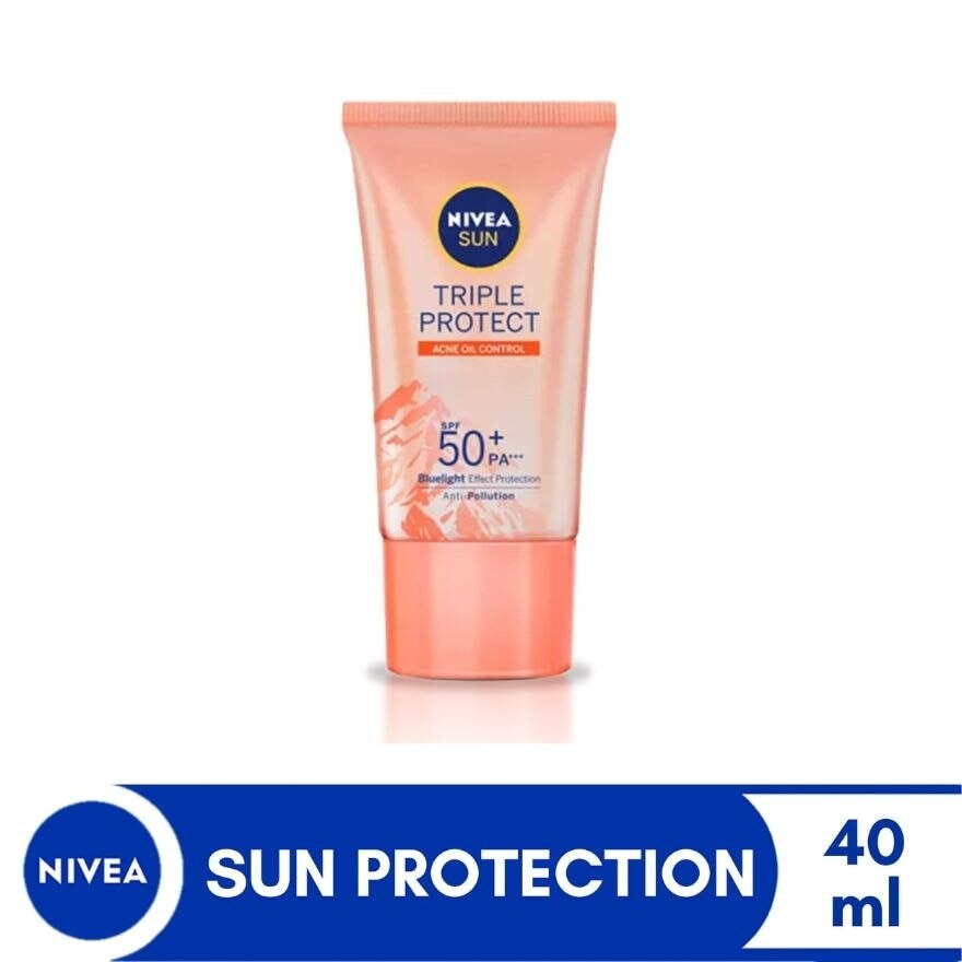 NIVEA Sun Triple Protect Acne Oil Control SPF50 Himalayan Salt 40ml