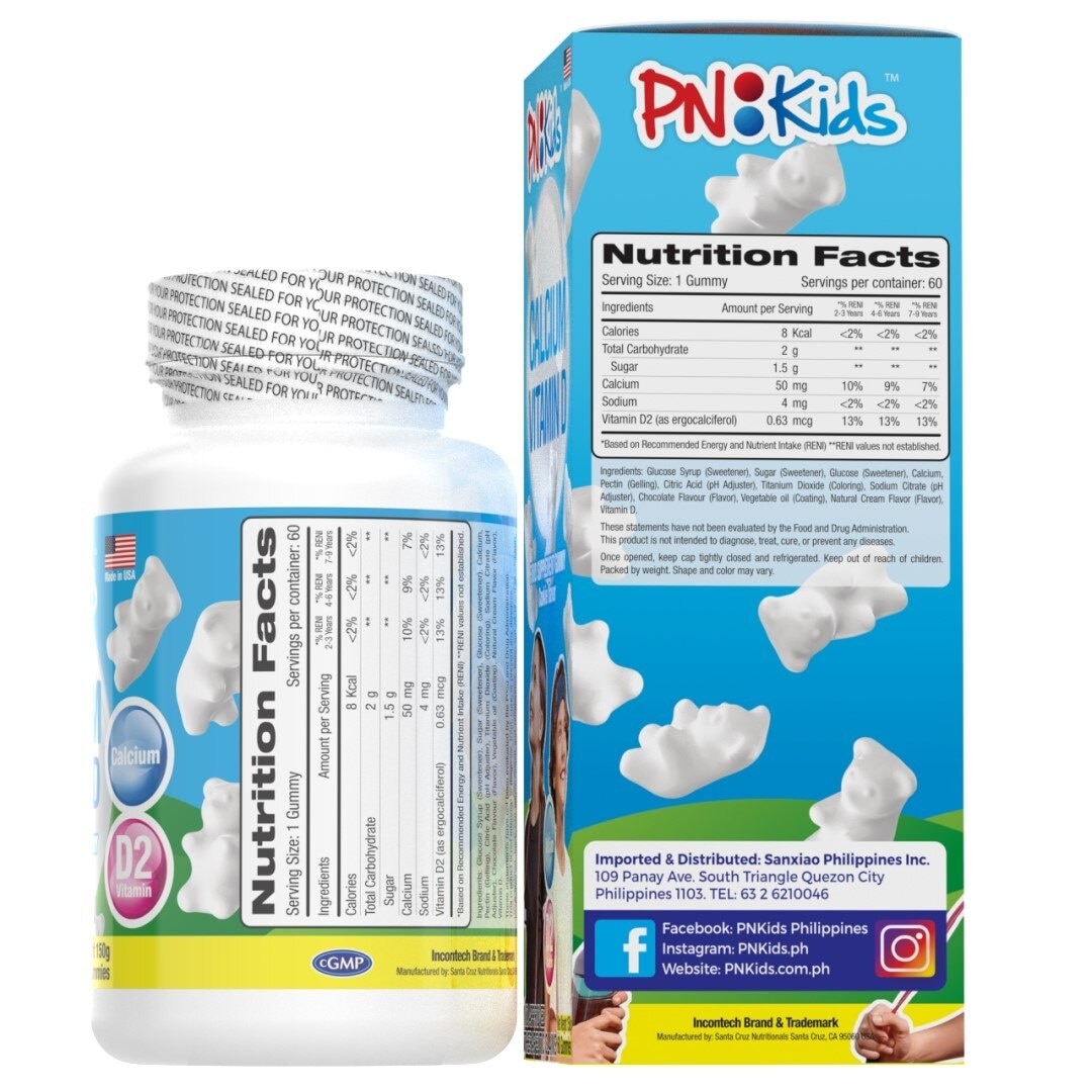 PNKIDS CALCIUM VITAMIN D X 60 BOT