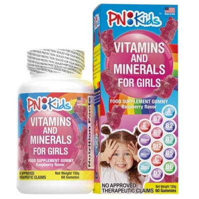 PN KIDS Vitamin and Minerals For Girls 60 Gummies 150g