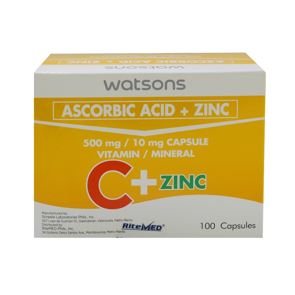 Vitamin C + Zinc 500mg 10mg 1 Capsule (sold per piece)