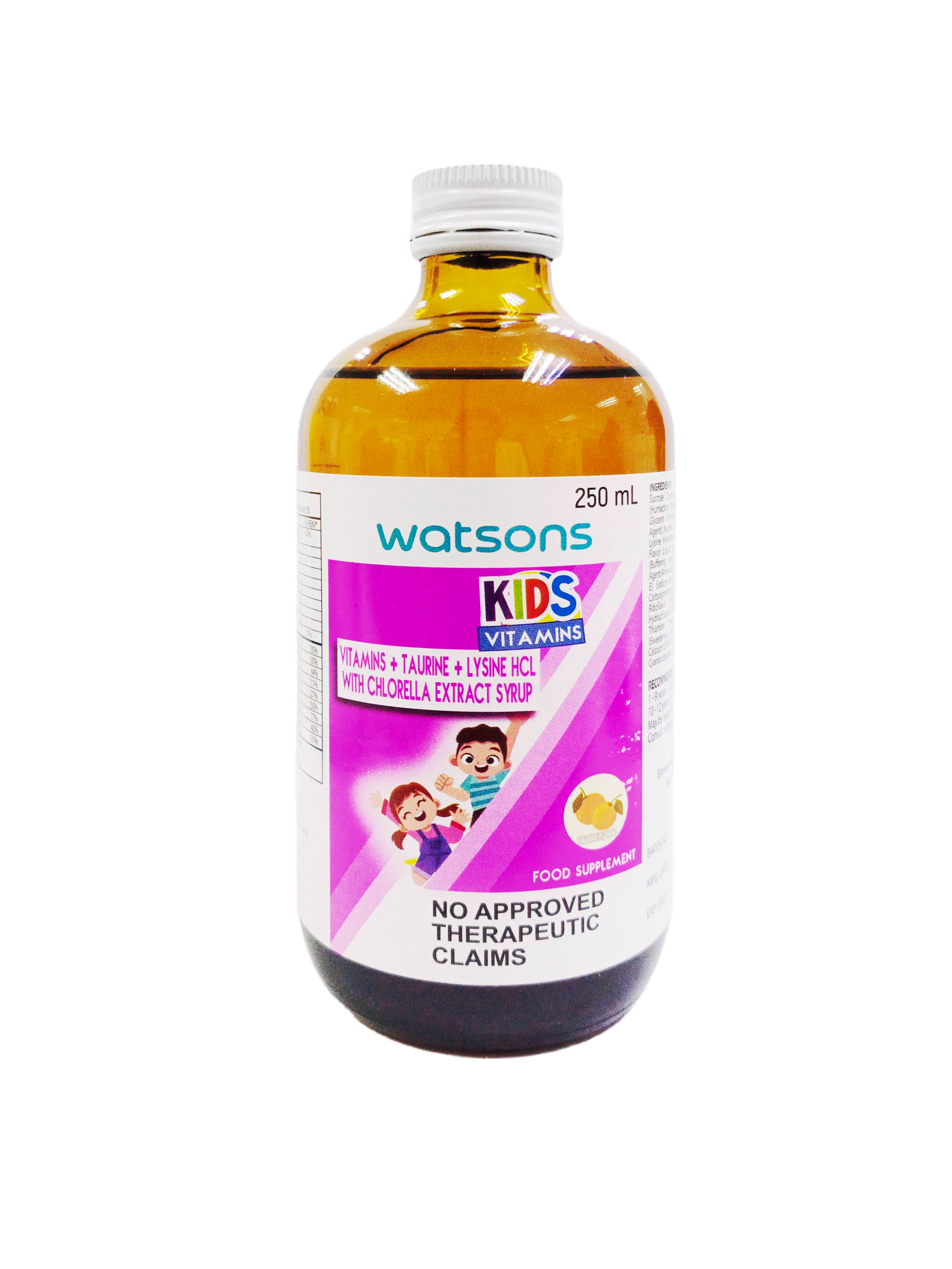 Kids Vitamins with Taurine + Lysine HCl + Chlorella Extract 250ml Syrup