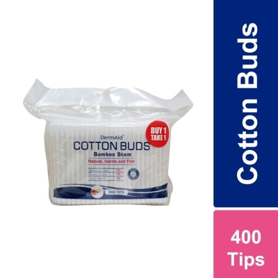 DERMAID Bamboo Cotton Buds 400 tips x 2