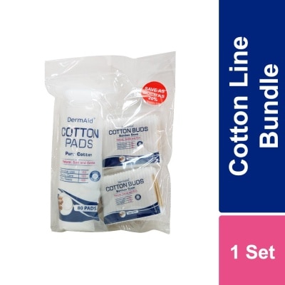 DERMAID Cotton Pads 80's & Buds 400 tips Bundle