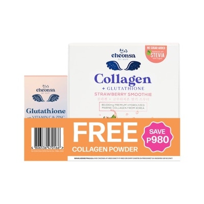 CHEONSA Glutathione with Free Collagen Strawberry Promo Pack