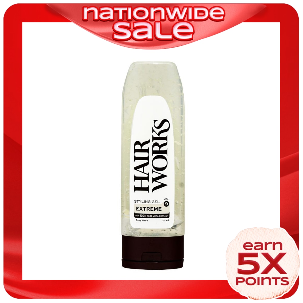 HAIR WORKS EXTREME HOLD STYLING GEL120ML