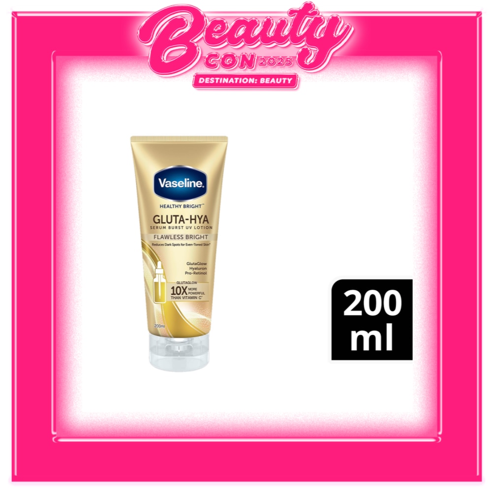VASELINE Healthy Bright Gluta-Hya Serum Burst UV Lotion Flawless Glow 200ml