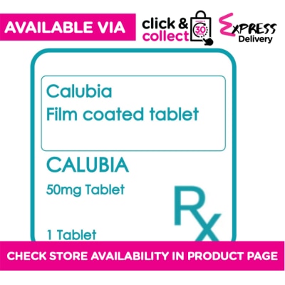 CALUBIA CALUBIA Film-Coated Tab 50mg Sold Per Piece [PRESCRIPTION REQUIRED]