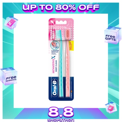 ORAL B Oral-B SensitiveX Deep Clean Toothbrush 2s