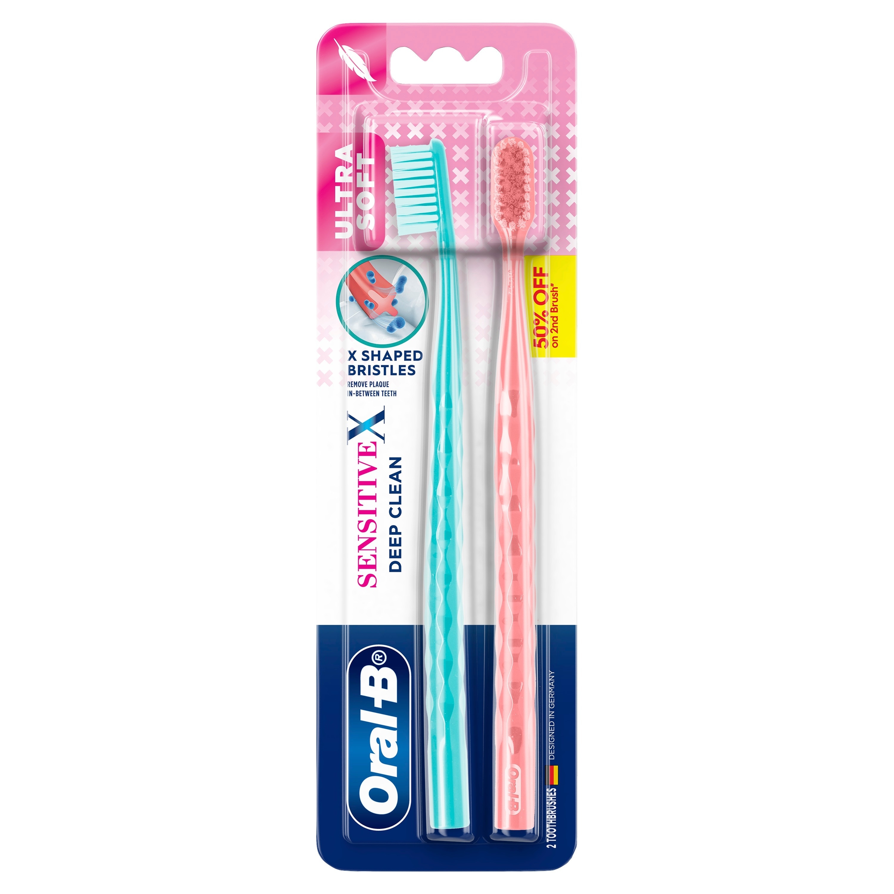 Oral-B SensitiveX Deep Clean Toothbrush 2s