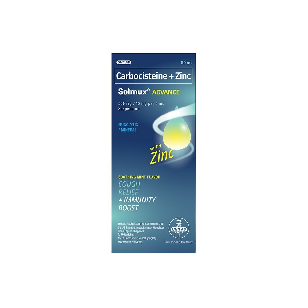 Advance Carbocisteine + Zinc 500 mg/ 10 mg 60ml Suspension