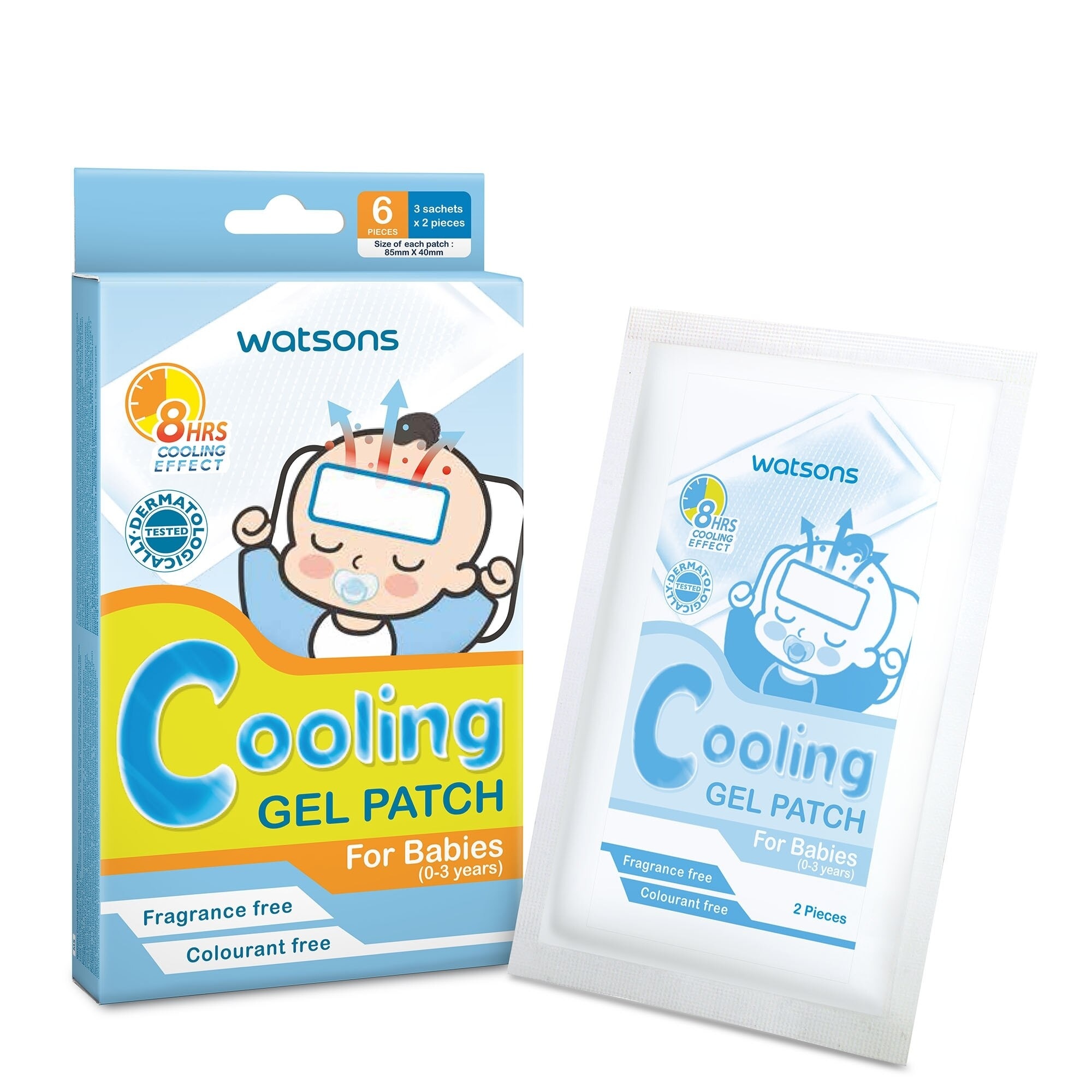 WATSONS Babies Cooling Gel Patch 2 sheets per pack