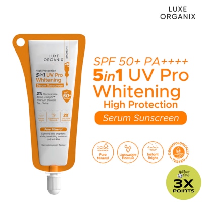 LUXE ORGANIX Luxe Organix 5in1 UV Pro Whitening Serum Sunscreen SPF 50 PA+++ 9mL